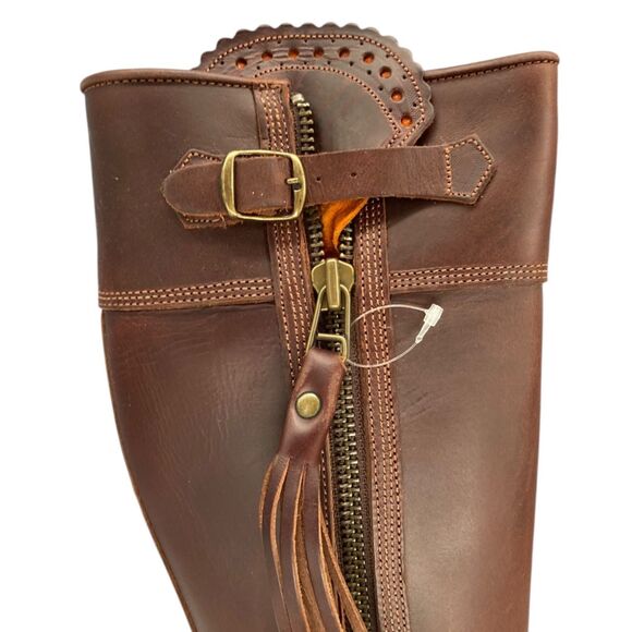 NIB Penelope Chilvers Tall Long Tassel Boot Conker Brown Leather EU 38 / US 7 - Picture 12 of 16